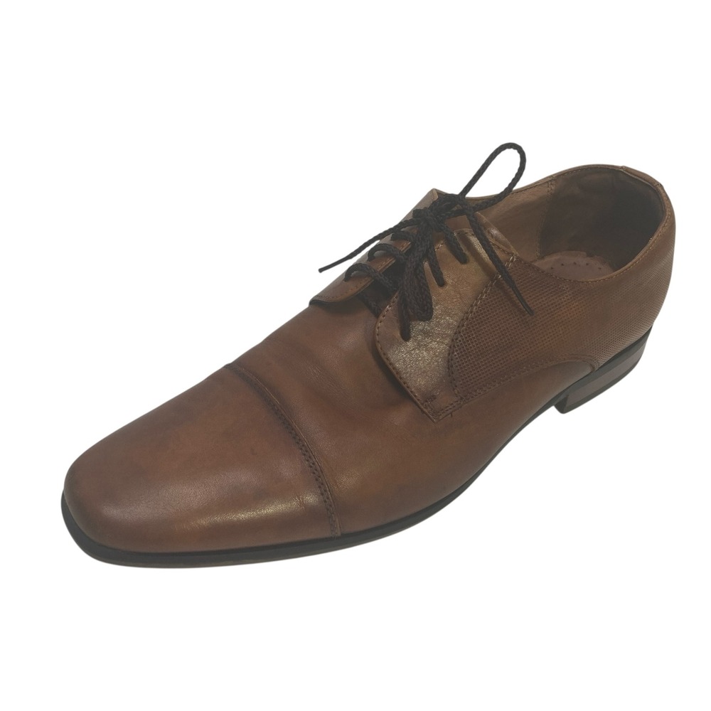 Florsheim‎ Cognac Leather Dress Shoes 10.5 Mens 15149-221 Postino Cap Toe Oxford